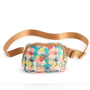 NWT! Disney Lilio & Stitch Aloha Print Belt Bag Fanny Pack